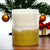 GILDED: Soy Wax Candle with hand painted gold accent. Medium round thick glass container