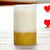 GILDED: Soy Wax Candle with hand painted gold accent. Medium Tall round thick glass container