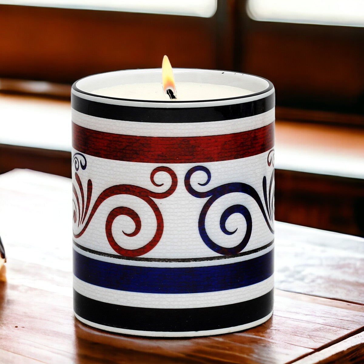 SUBLIMART: Ricco Italia Candle Blue-Maroon Design by Mario Bruno (Design 6425)