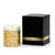 CRYSTAL CANDLES: Bass relief Design with Gold Leaf finish ~ (10 Oz) - artisticaitalian.com