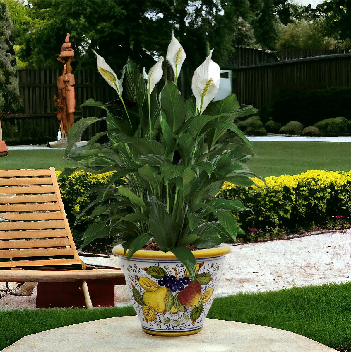 TOSCANA PLANTERS: Round Tuscan planter/vase 'Campana' - Strong Terracotta indoor/outdoor freeze resistant - FRUTTA Design