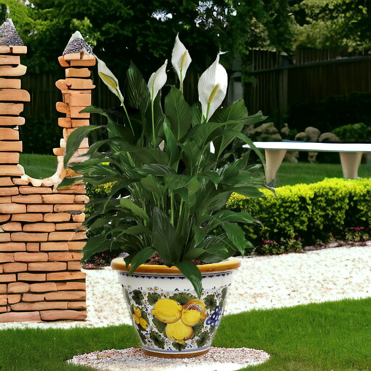 TOSCANA PLANTERS: Round Tuscan planter/vase 'Campana' - Strong Terracotta indoor/outdoor freeze resistant - TUSCANIA Design