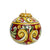 CHRISTMAS ORNAMENT: Caltagirone Round Ball (3.25" Ø) - RED