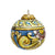 CHRISTMAS ORNAMENT: Caltagirone Round Ball (3.25" Ø) - CELESTIAL-TEAL