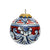 CHRISTMAS ORNAMENT: Caltagirone Round Ball (3.25" Ø) - BURGUNDY