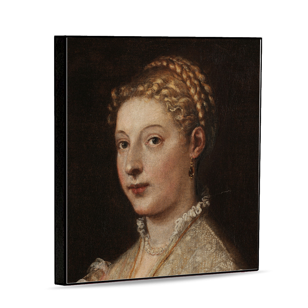 AFFRESCO: Panel Tile - Opera title Portrait of a Young Woman by Tiziano