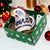 GIFT BOX CHRISTMAS: Green Gift Box with Deruta Orvieto Blue Rooster of Fortune Pitcher