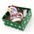 GIFT BOX CHRISTMAS: Green Gift Box with Deruta Orvieto Red Rooster of Fortune Pitcher