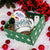 GIFT BOX CHRISTMAS: Green Gift Box with Deruta Orvieto Green Rooster of Fortune Pitcher