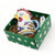 GIFT BOX CHRISTMAS: Green Gift Box with Ricco Deruta Rooster of Fortune Pitcher