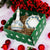 GIFT BOX CHRISTMAS: Green Gift Box with Olive Oil Dispenser Deruta Orvieto Green and Dipping Tray Set