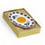 GIFT BOX GOLD: With authentic Deruta hand painted ceramic - ORVIETO BLUE ROOSTER: Small Oval Plate