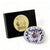 GIFT BOX GOLD LOGO: With authentic Deruta hand painted ceramic - ORVIETO BLUE ROOSTER: Canape/Bread & Butter Plate