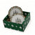 GIFT BOX CHRISTMAS: Green Gift Box with Arte Italica Natale Salad Plates (Set of 4 pcs)