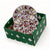 GIFT BOX CHRISTMAS: Green Gift Box with Deruta Red Rooster Salad Plates (Set of 4 pcs)