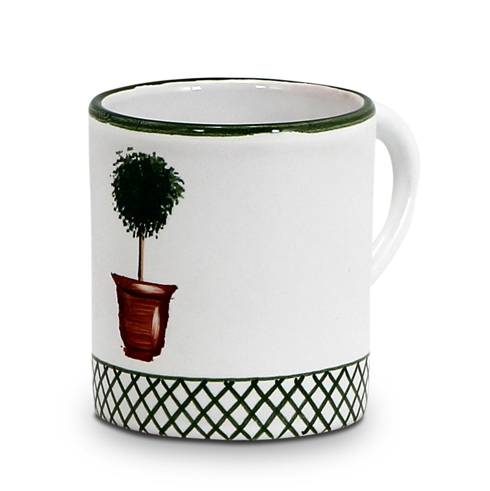 GIFT BOX CHRISTMAS: Green Gift Box with Deruta Giardino Mugs (Set of 4 pcs)