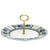 ORVIETO GREEN ROOSTER: Tid Bit Server Plate with Golden or Chrome Oval Metal Handle - artisticaitalian.com