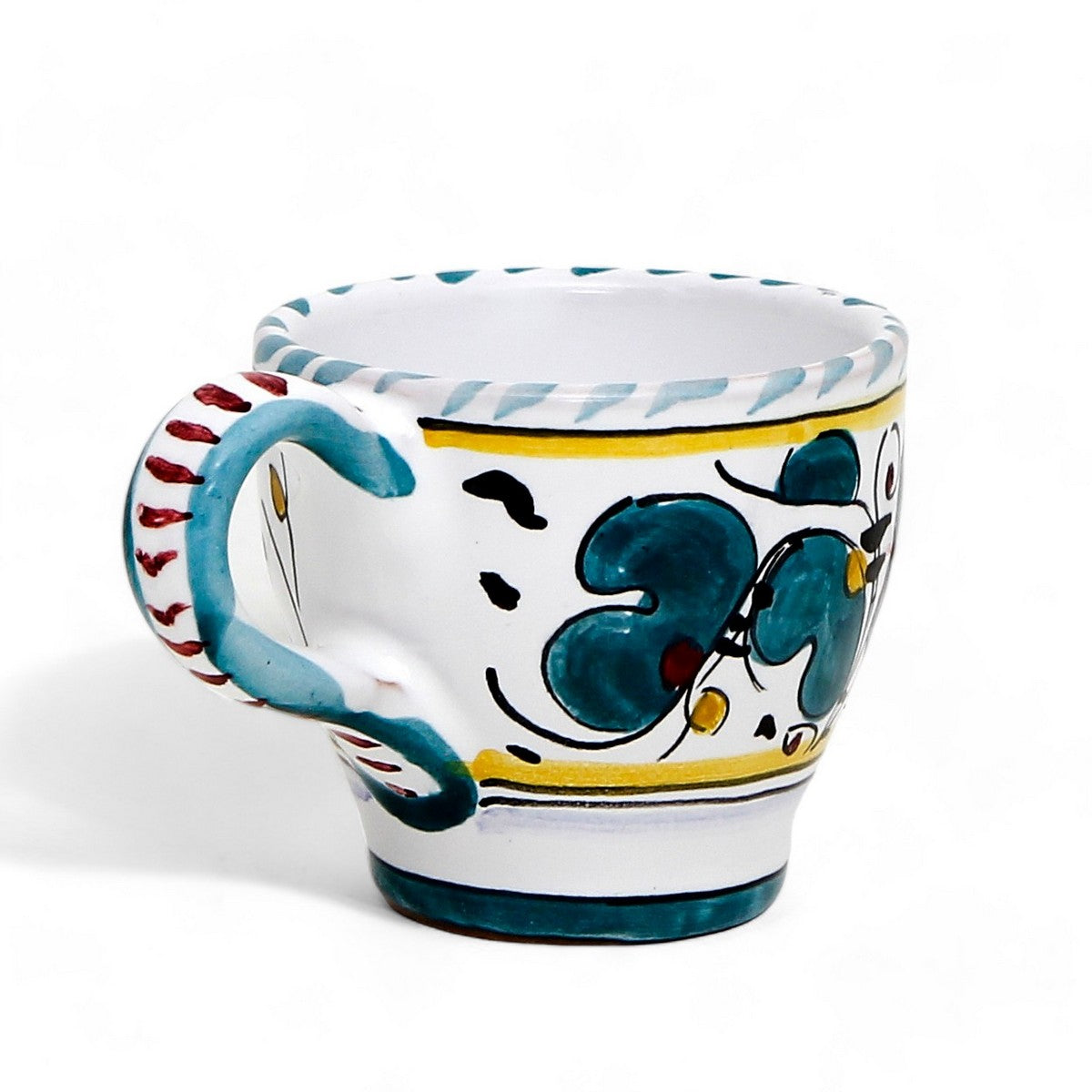 ORVIETO GREEN ROOSTER: Shaped Espresso Cup (3 Oz)