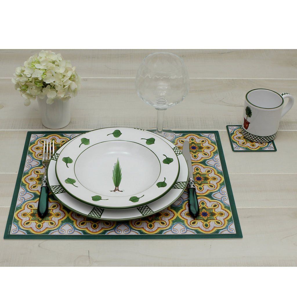 ITALIAN DREAM: Set of 4 Placemats + 4 Coasters - Design VIETRI/D - artisticaitalian.com