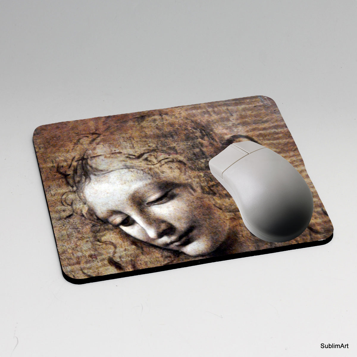 SUBLIMART: Mouse Pad Design La_Scapigliata by Leonardo Da Vinci