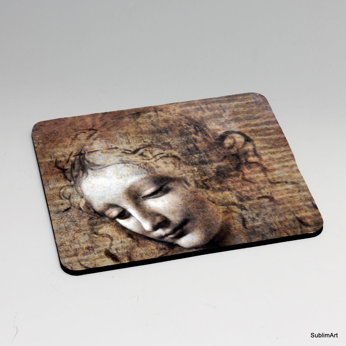 MOUSE PAD: Design La_Scapigliata by Leonardo Da Vinci