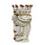 CALTAGIRONE: Moorish Sicilian Head Vase - Woman Antiqued White glaze with 24 Carats Gold Accents (Extra Large)