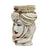 CALTAGIRONE: Moorish Sicilian Head Vase - Woman Antiqued White glaze with 24 Carats Gold Accents (Extra Large)