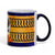 SUBLIMART: Palio di Siena Porcelain printed mug - Blue Handle & Rim - Design by Mario Bruno - AQUILA (Eagle)