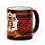 SUBLIMART: Palio di Siena Porcelain printed mug - Brown Handle & Rim - Design by Mario Bruno - CIVETTA (Owl)