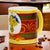 SUBLIMART: Palio di Siena Porcelain printed mug - Yellow Handle & Rim - Design by Mario Bruno - DRAGO (Dragon)