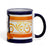 SUBLIMART: Palio di Siena Porcelain printed mug - Blue Handle & Rim - Design by Mario Bruno - LEOCORNO (Unicorn)