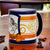 SUBLIMART: Palio di Siena Porcelain printed mug - Blue Handle & Rim - Design by Mario Bruno - LEOCORNO (Unicorn)