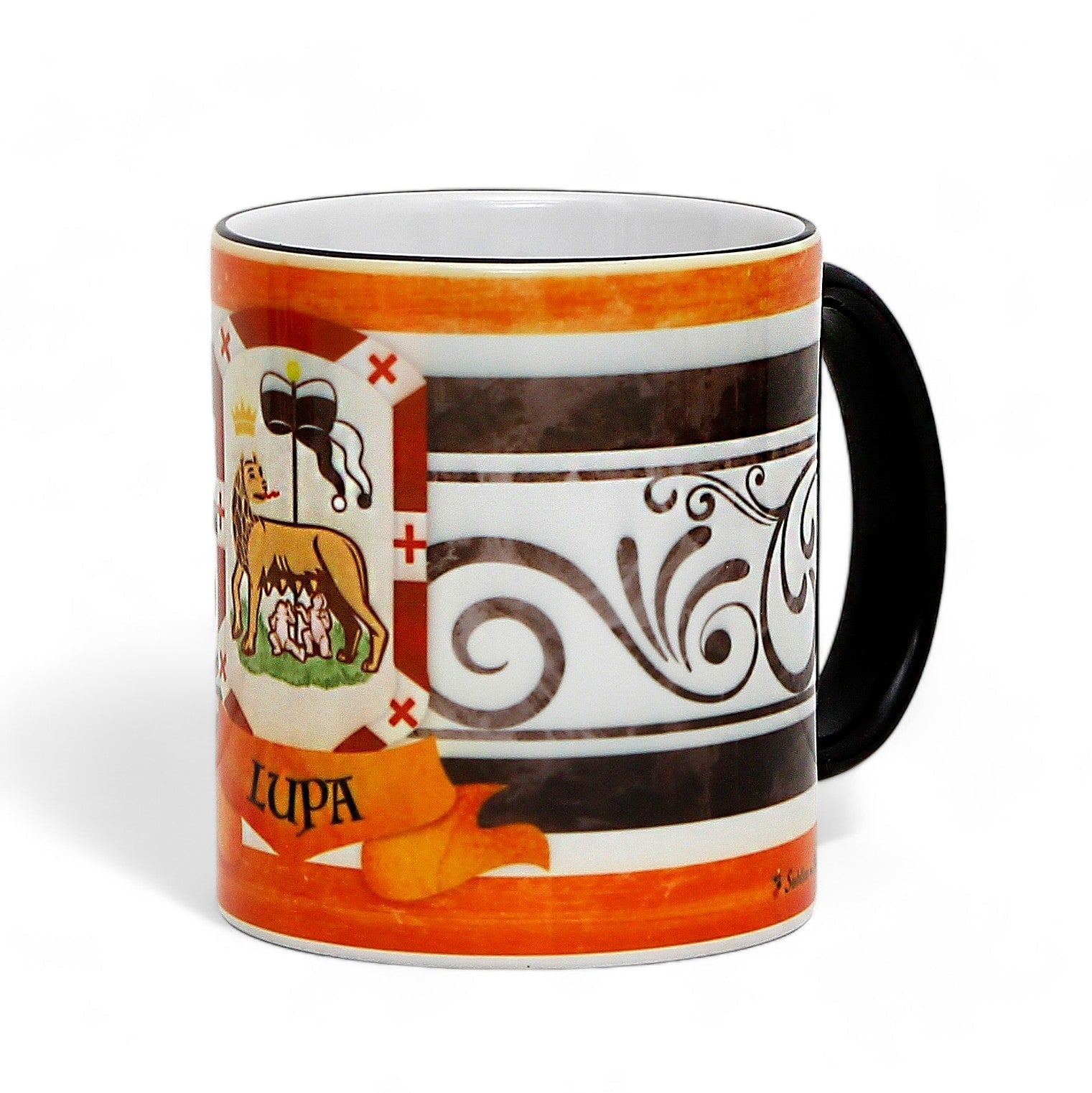 SUBLIMART: Palio di Siena Porcelain printed mug Set of 6 bundle: LUPA+TORRE+ONDA+BRUCO+CIVETTA+SELVA