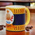 SUBLIMART: Palio di Siena Porcelain printed mug - Yellow Handle & Rim - Design by Mario Bruno - NICCHIO (Shell)