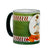 SUBLIMART: Palio di Siena Porcelain printed mug - Green Handle & Rim - Design by Mario Bruno - OCA (Goose)