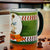 SUBLIMART: Palio di Siena Porcelain printed mug - Green Handle & Rim - Design by Mario Bruno - OCA (Goose)