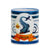 SUBLIMART: Palio di Siena Porcelain printed mug - Capri Blue Handle & Rim - Design by Mario Bruno - ONDA (Dolphin)