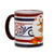 SUBLIMART: Palio di Siena Porcelain printed mug -  Brown Handle & Rim - Design by Mario Bruno - PANTERA (Panther)