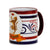 SUBLIMART: Palio di Siena Porcelain printed mug -  Brown Handle & Rim - Design by Mario Bruno - PANTERA (Panther)