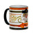 SUBLIMART: Palio di Siena Porcelain printed mug -  Blue Handle & Rim - Design by Mario Bruno - SELVA (Forest-Rhino)