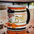 SUBLIMART: Palio di Siena Porcelain printed mug -  Blue Handle & Rim - Design by Mario Bruno - SELVA (Forest-Rhino)