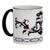 SUBLIMART: Printed Deruta style Mug with Blue Rim Blue Bottom trim - artisticaitalian.com