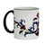 SUBLIMART: Printed Deruta style Mug with Blue Rim with simplified design - artisticaitalian.com