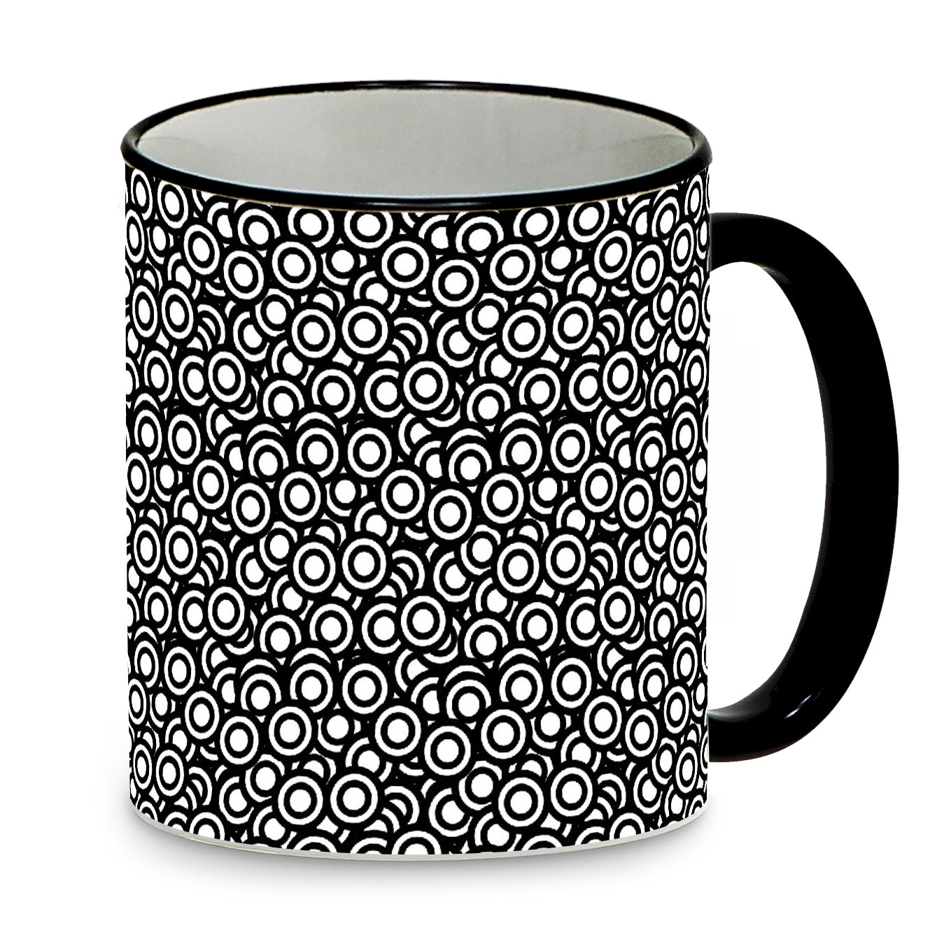 SUBLIMART: B&W Beauty  - Mug featuring a dramatic circle design in black and white