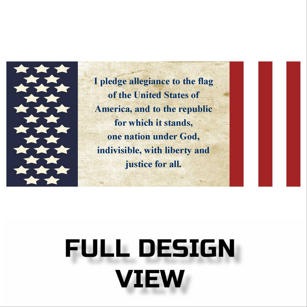 SUBLIMART: Patriotic Mug 'I pledge allegiance to the flag...'(Design 30)