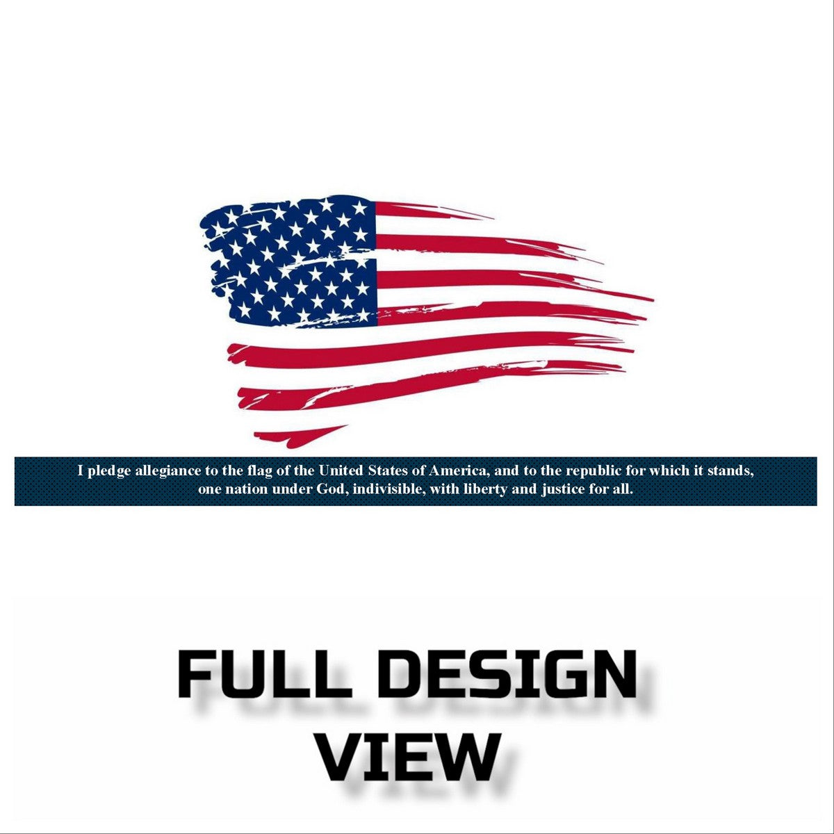 SUBLIMART: Patriotic Mug 'USA Flag: I Pledge Allegiance... ' (Design 43)