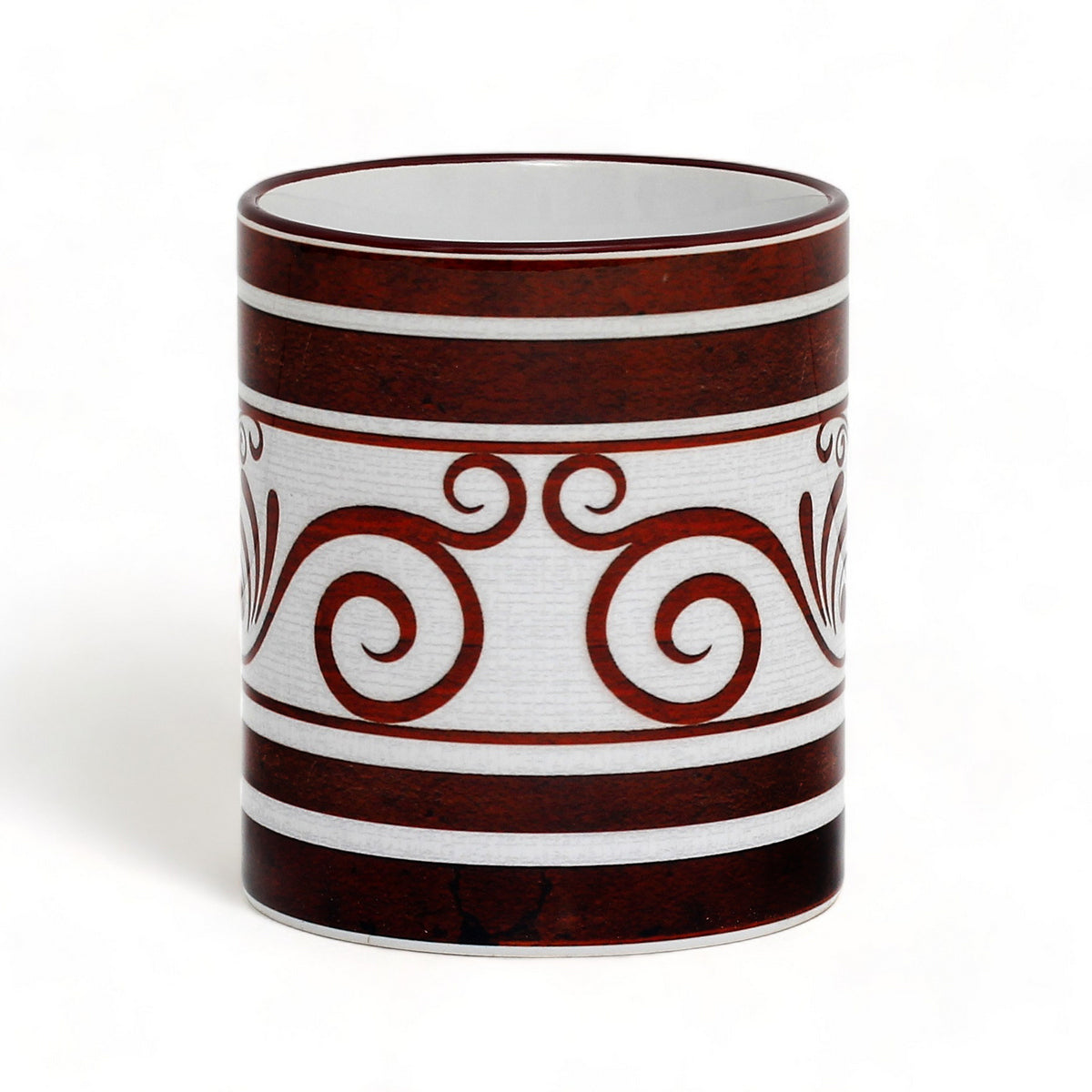 SUBLIMART: Ricco Italia Mug Maroon Handle+Rim - by Mario Bruno (Design 6393)