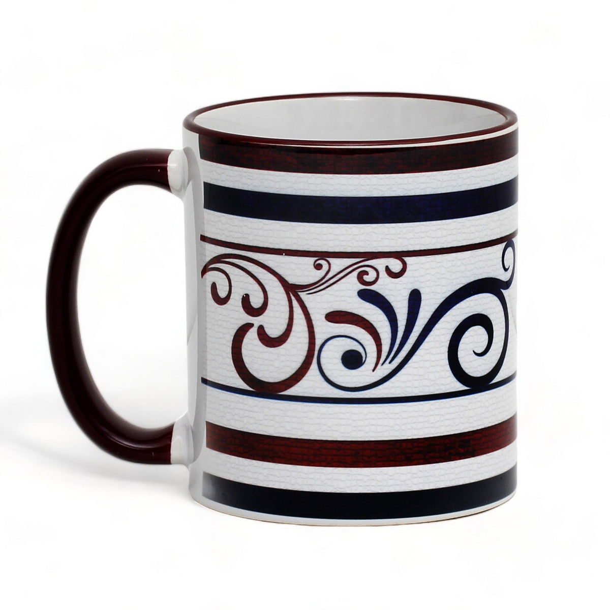 SUBLIMART: Ricco Italia Mug Maroon Handle+Rim - by Mario Bruno (Design 6425)