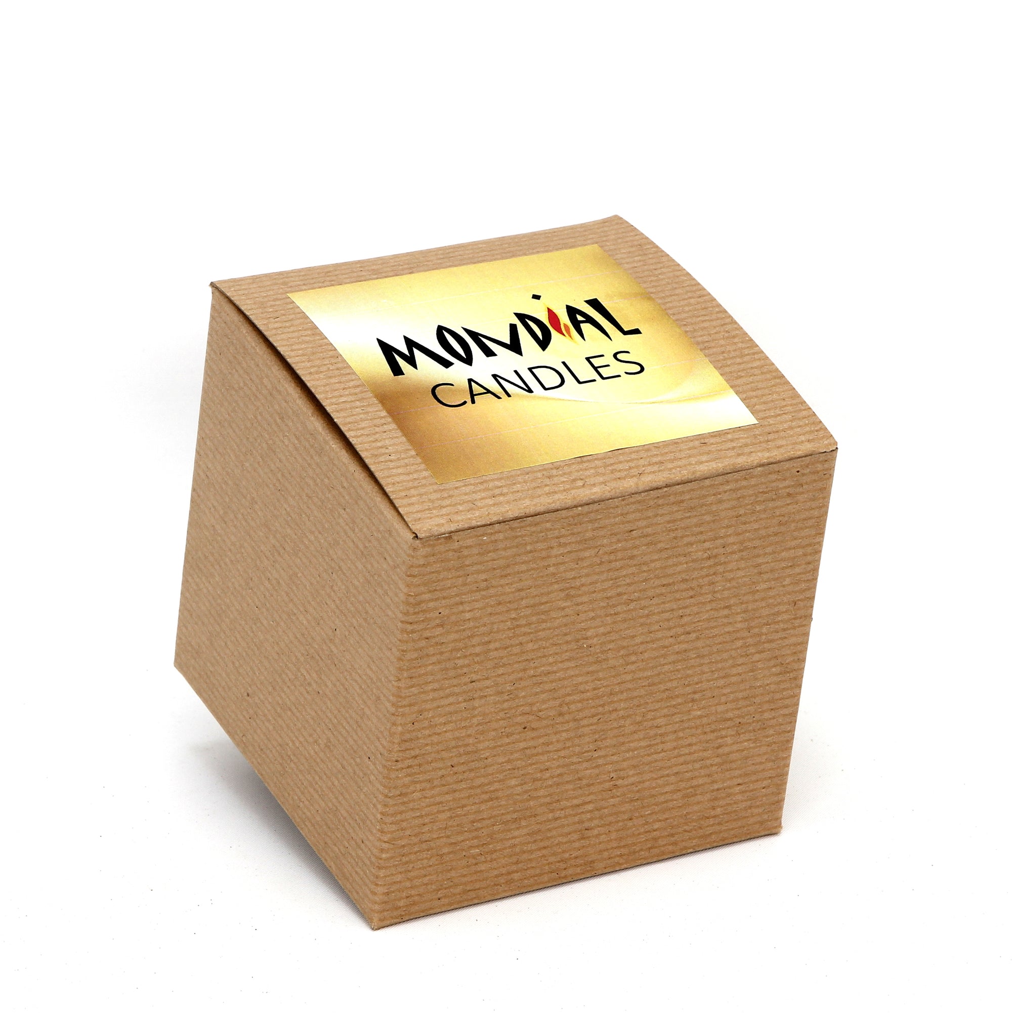 MONDIAL CANDLES: Urban Square Design Small Ceramic Candle Modern Matte White