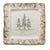 GIFT BOX CHRISTMAS: Green Gift Box with Arte Italica Natale Square Plates (Set of 4 pcs)